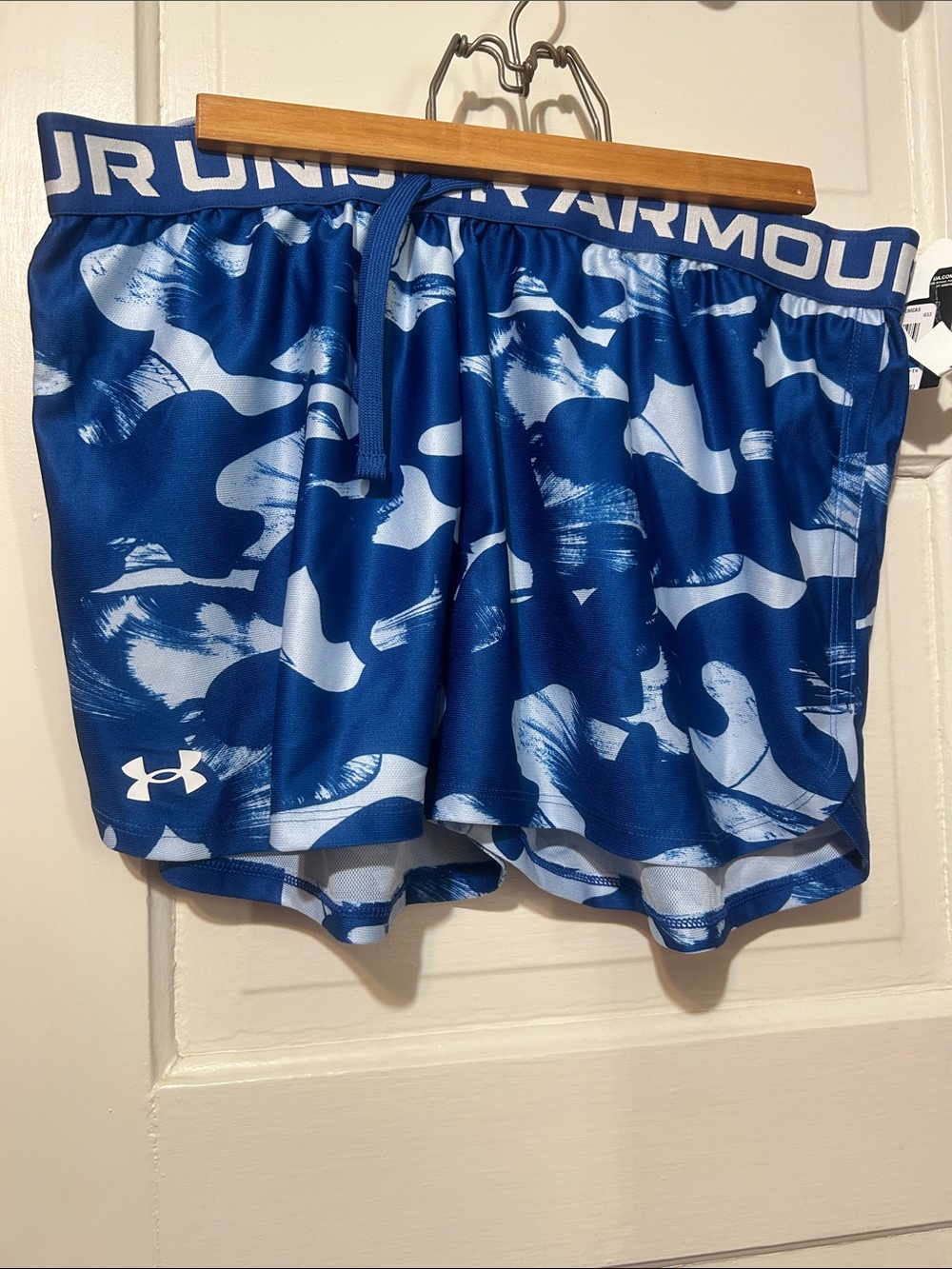Under Armour Blue and White Girls' Athletic Shorts